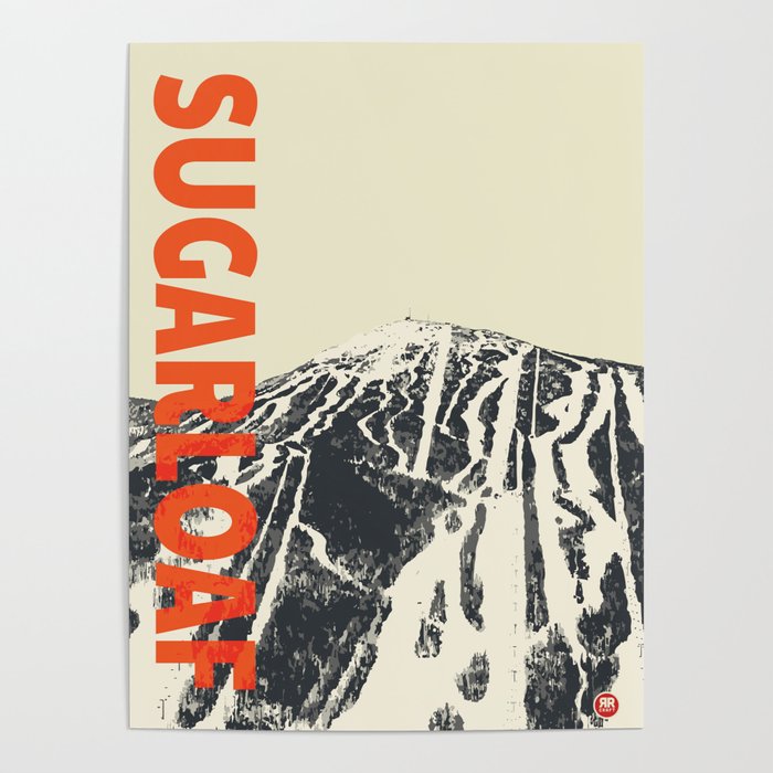 Sugarloaf Mountain Vintage Modern Poster