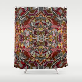 Abstract #8 - I - Rusted Metal Shower Curtain
