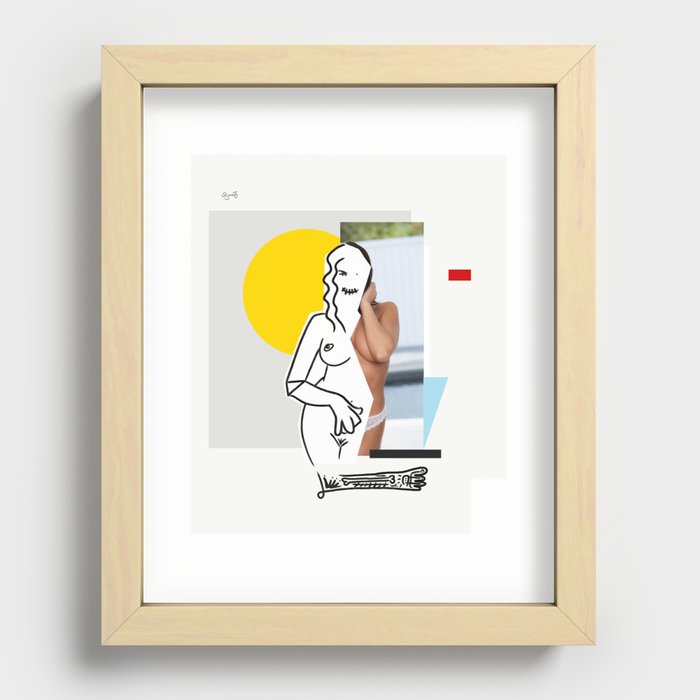 Naked ladies - Sketch 07; Recessed Framed Print