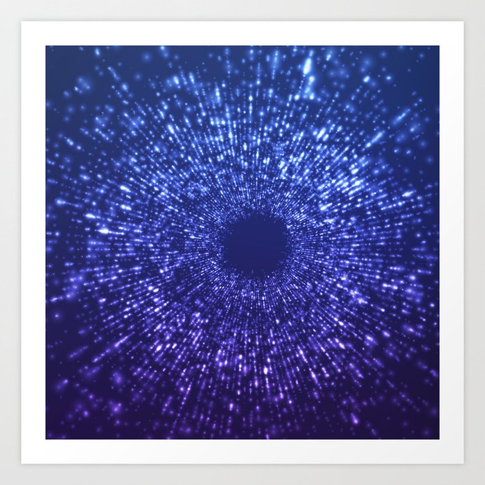 Sci Fi Abstract Outer Space Universe Mystic Blue Art Print By