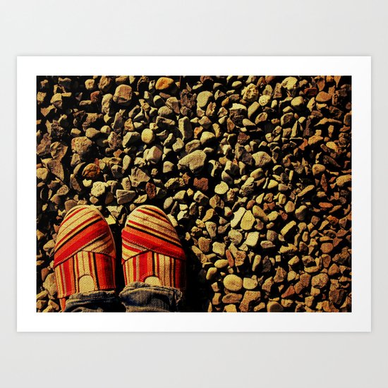 Shoes on the Rocks Art Print