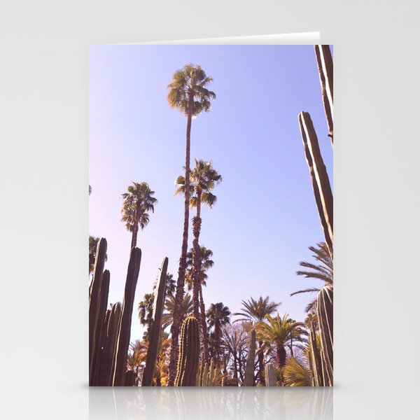 Palm trees, cactus and summer Stationery Cards