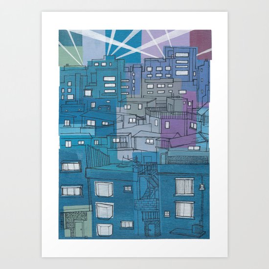 Seoul City #3 Art Print