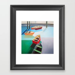 Five Boats Framed Art Print