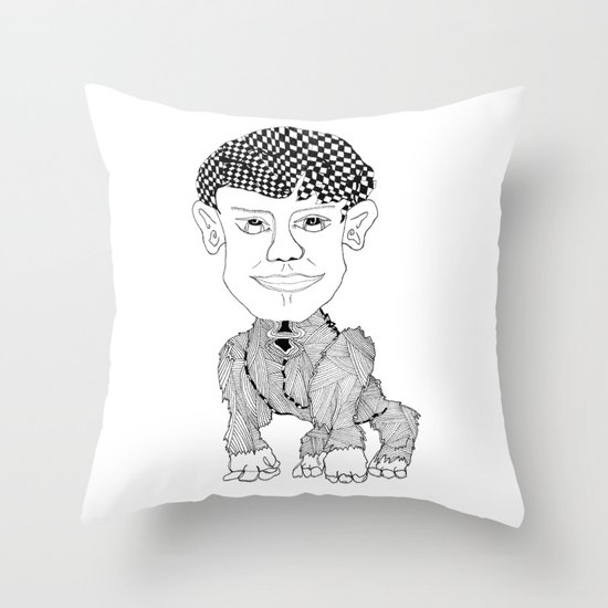 Monkey Boy Throw Pillow