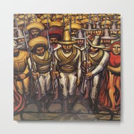 From the Dictatorship of Porfirio Díaz to the Revolution, The People in Arms by David Siqueiros Metal Print | Dictators, Mexican, Mexico, Hispanicartists, Revolution, Chihuahua, Alamo, Painting, Mexicocity, Mexicanartists 