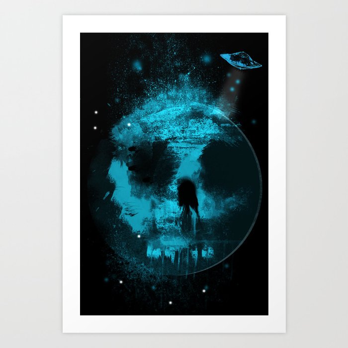 Once In A Blue Moon Art Print
