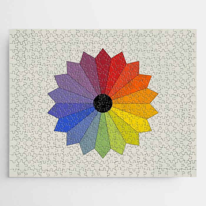 Vintage re-make (without texts) of Mark Maycock's Scale of Normal Colors and their Hues illustration from 1895 Jigsaw Puzzle
