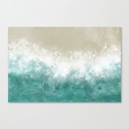 Abstract Seashore with Crashing Waves Canvas Print
