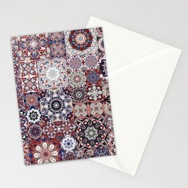 Mediterranean Decorative Tile Print XVIII Stationery Card