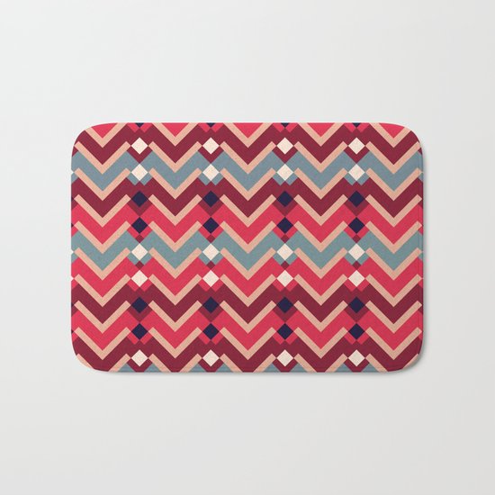 Fractal Mountains - candy Bath Mat