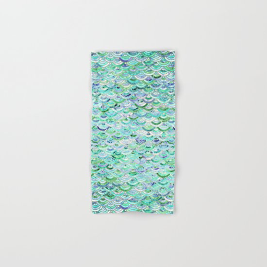 Marble Mosaic in Mint Quartz and Jade Hand & Bath Towel