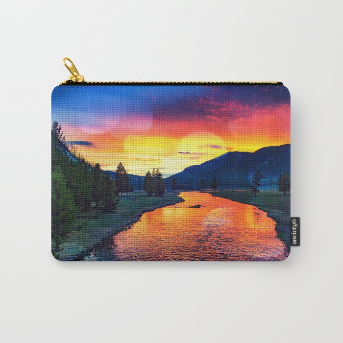 Sunset at Yellowstone Carry-All Pouch