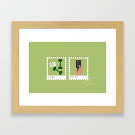 Quarantine Stamps Framed Art Print