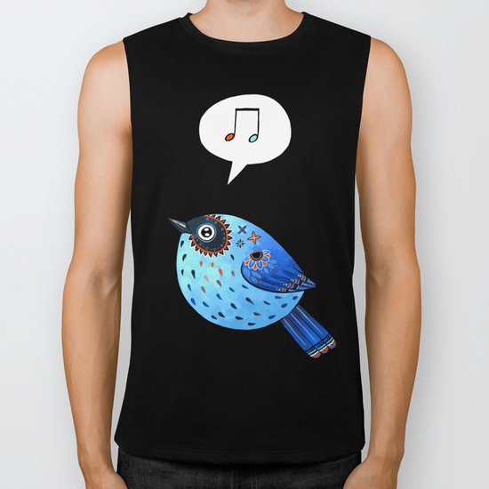 Blue Bird Biker Tank