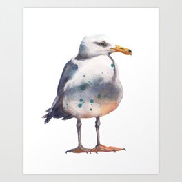 Seagull Lookout Art Print