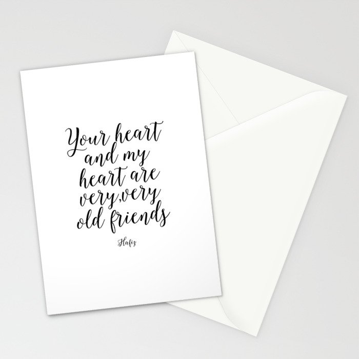 Printable Art Hafiz Quote Gift For Friend Friendship Wall Art Quote Prints Inspirational Quote Stationery Cards By Alextypography Society6