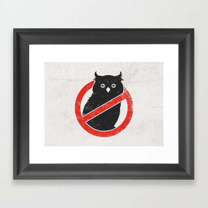 No Owls Framed Art Print