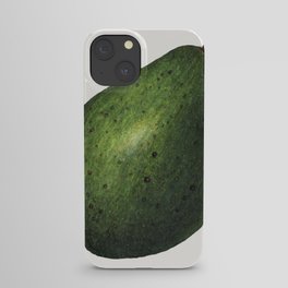 Fresh whole avocado illustration. 2 iPhone Case