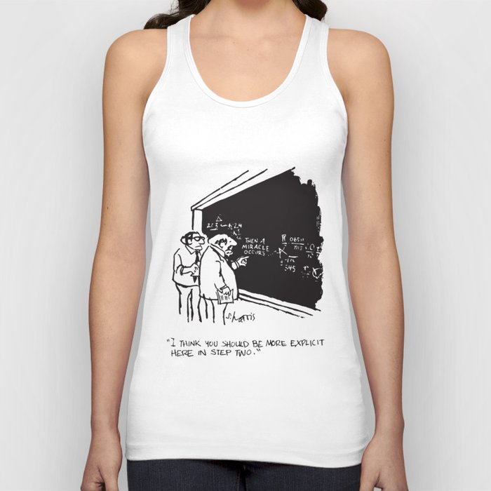 Sidney Harris Miracle Explicit Science Math Lab Humor Math   t-shirts Tank Top