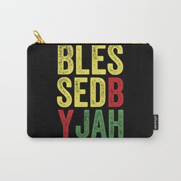 Reggae music clothing |Blessed by Jah | Jamaican reggae music lovers gift. Carry-All Pouch
