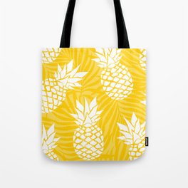 Bright Yellow, Summer, Pineapple Art Tote Bag