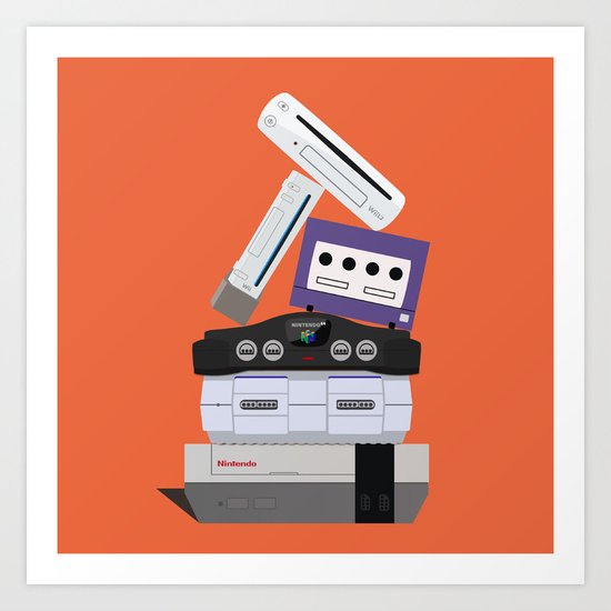 Nintendo Consoles Art Print