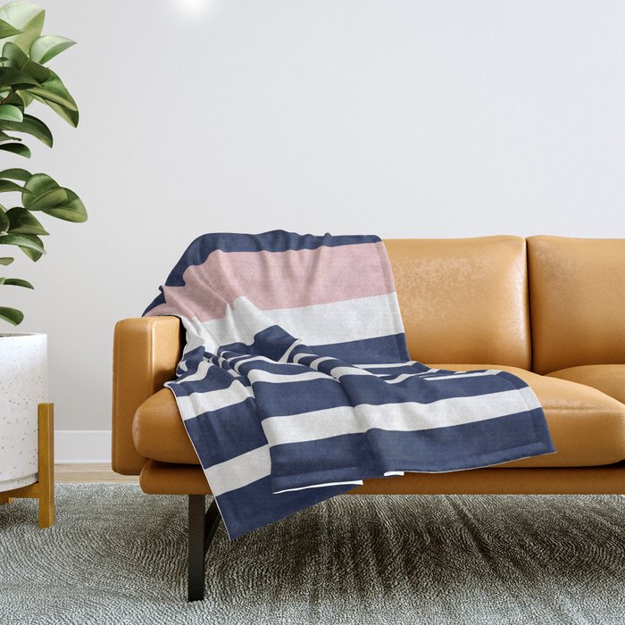 Navy and pink blanket deals