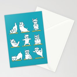 West Highland Terrier Yoga Stationery Card