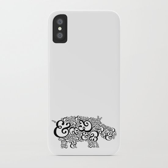 Ampersand Hippo iPhone Case