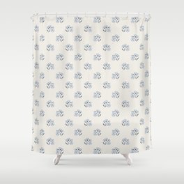 Floral Block Print Shower Curtain