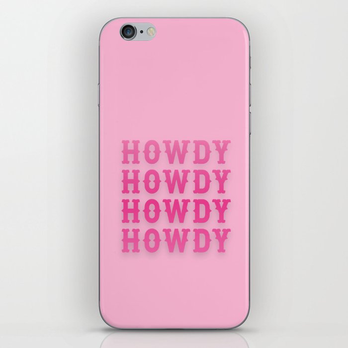Howdy - Pink Western Aesthetic iPhone Skin