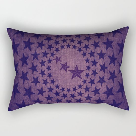 Purple stars decorative pattern Rectangular Pillow