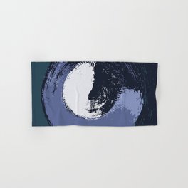 Bottle - Abstract Circle Colourful Swirl Art Design in Dark Blue  Hand & Bath Towel