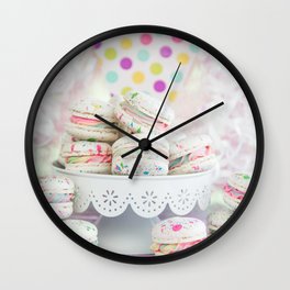 Splatter Macarons Party Wall Clock