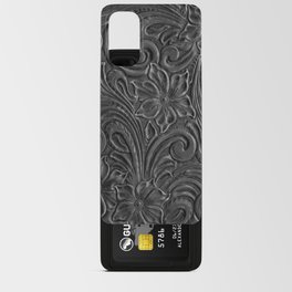 Black tooled leather  Android Card Case