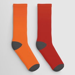 Ombre in Red Orange Socks