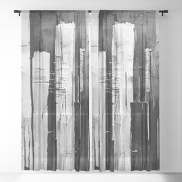 Abstract Barn Wall Sheer Curtain