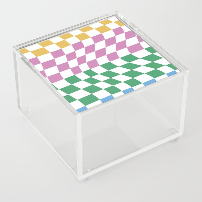 Colorful Checkerboard Pattern 1 Acrylic Box