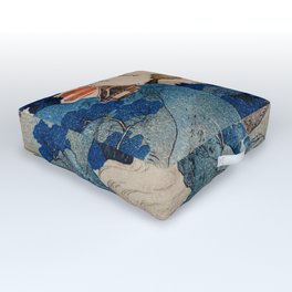 Cottages On Cliffs Traditional Japanese Landscape Outdoor Floor Cushion