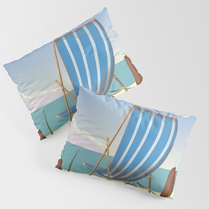 Dymchurch Kent seaside travel poster. Pillow Sham