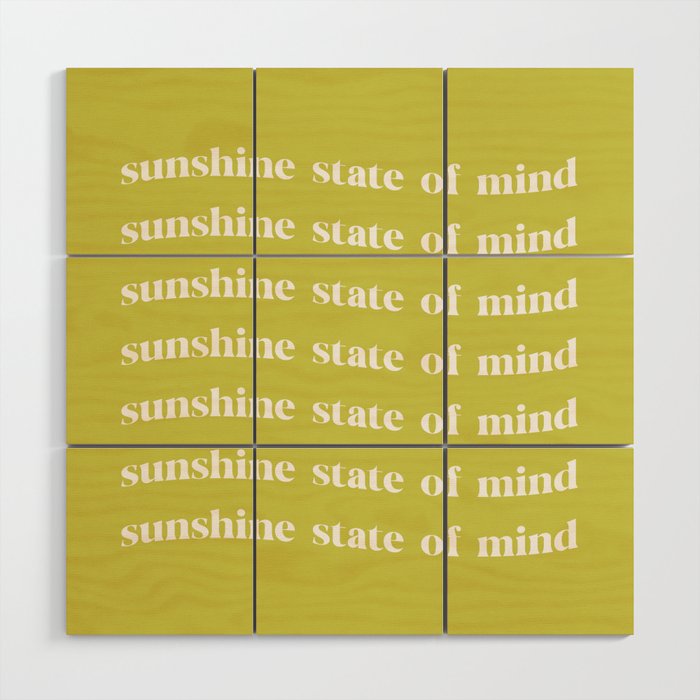 Sunshine State Of Mind Lime Wood Wall Art