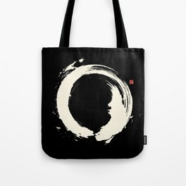 Black Enso / Japanese Zen Circle Tote Bag