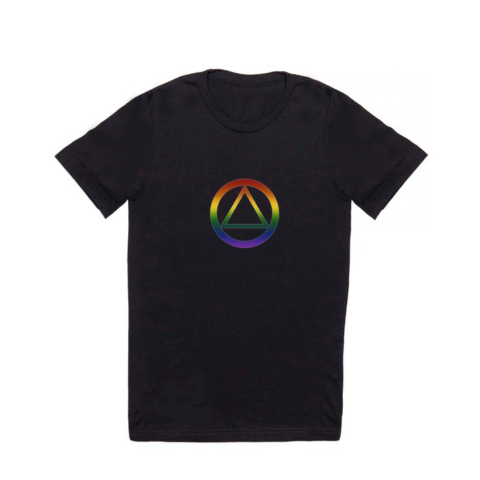 Alcoholics Anonymous Rainbow Pride Symbol T Shirt by Recovery Gift ...