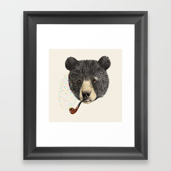 BLACK BEAR SAILOR Framed Art Print