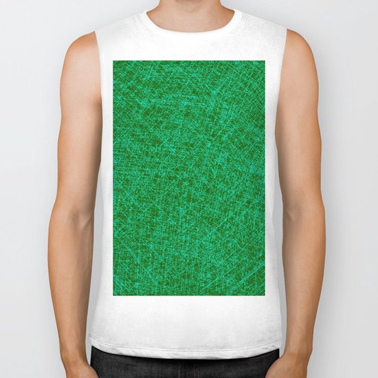 Scratched Green Biker Tank