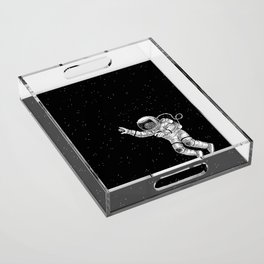 Astronaut in the outer space Acrylic Tray