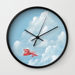 Porco Rosso flying Wall Clock