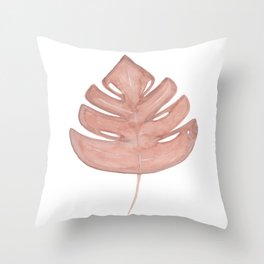 Monstera Throw Pillow