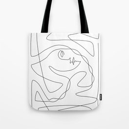 Abstract One Line Art Tote Bag